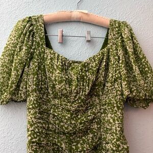 Abercrombie & Fitch Green and White Top